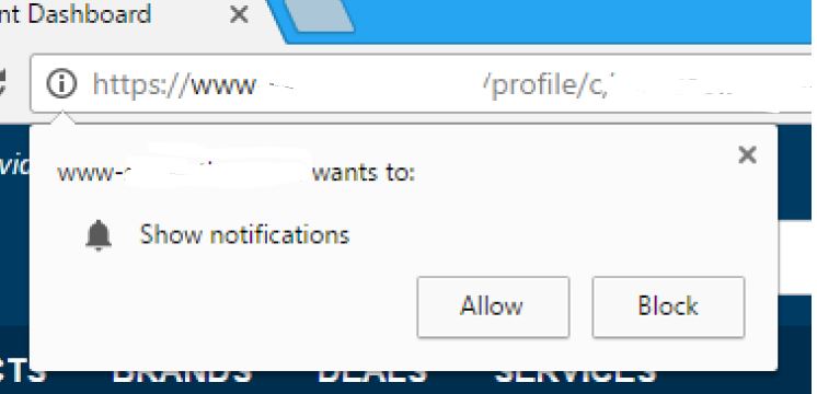 Picture of a site notification