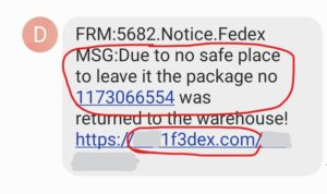 Picture of Scam Text