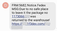 Text FedEx scams