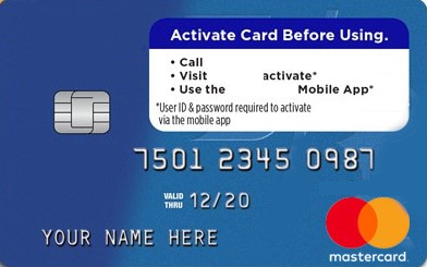 picture of debit card in mail