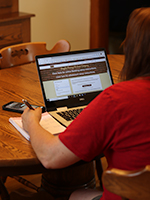 Customer using PSALC online banking on the website.